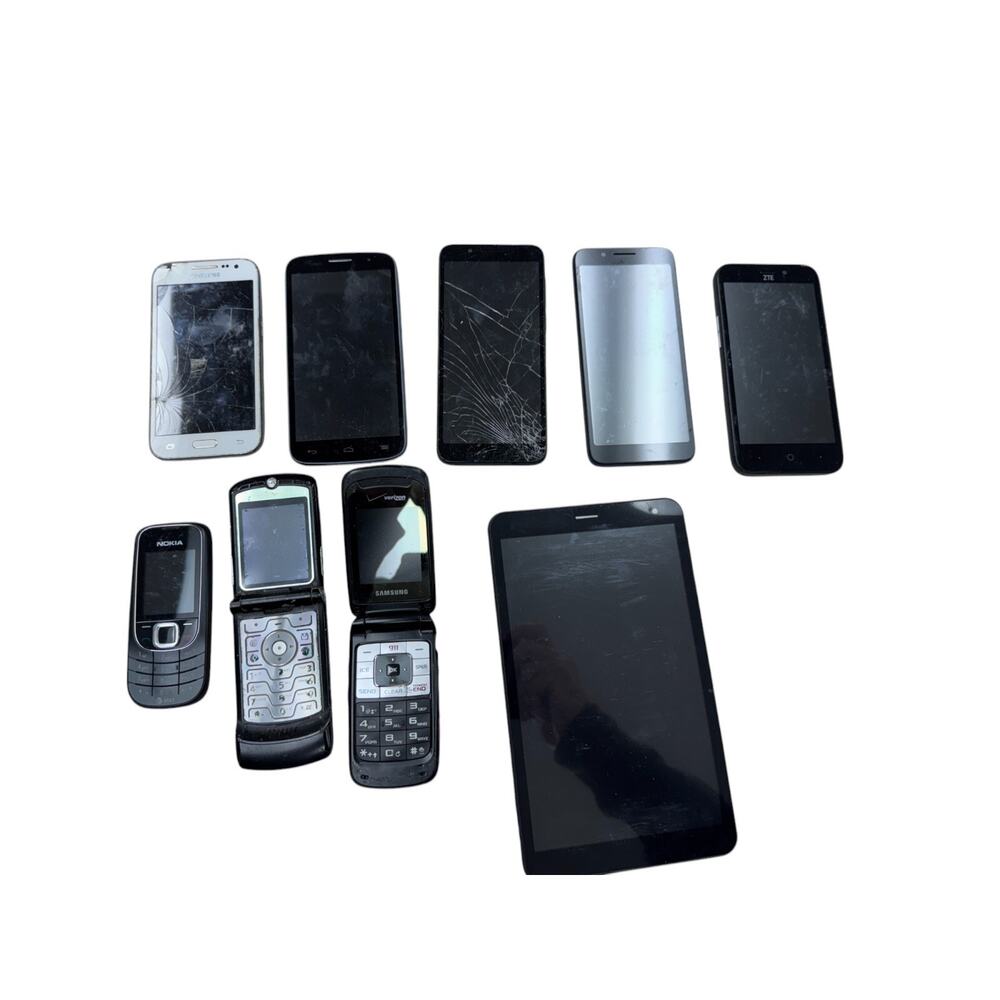 Lot of 11 Cellphones Nokia Samsung Alcatel Motorola for parts UNTESTED